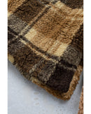 Azura Exchange Plaid Pattern Fleece Sweatshirt with Zip Collar - M - NuSea