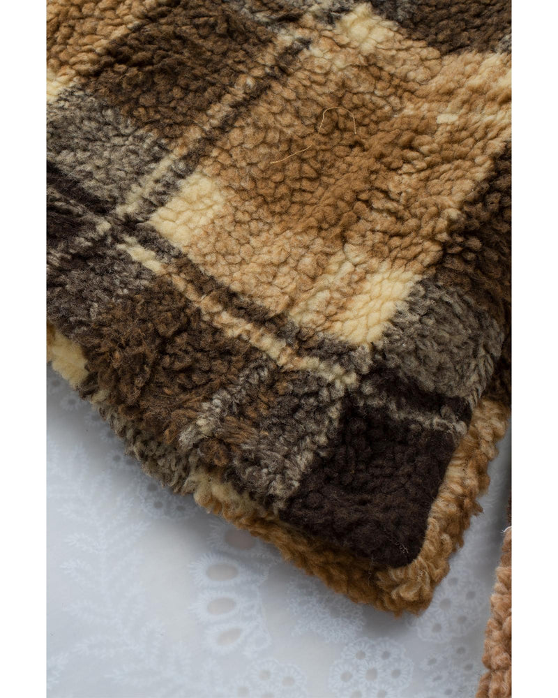 Azura Exchange Plaid Pattern Fleece Sweatshirt with Zip Collar - M - NuSea