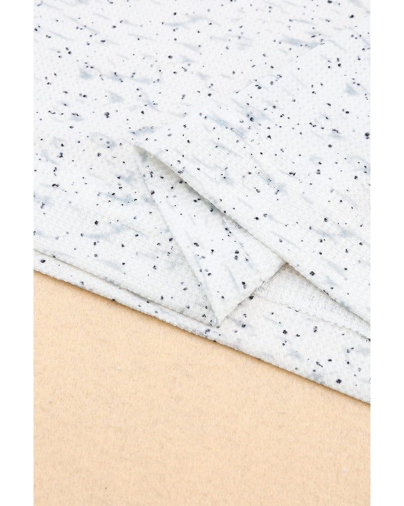 Azura Exchange Relaxed Rib Knit Long Sleeve Henley Top - L - NuSea