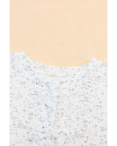 Azura Exchange Relaxed Rib Knit Long Sleeve Henley Top - M - NuSea