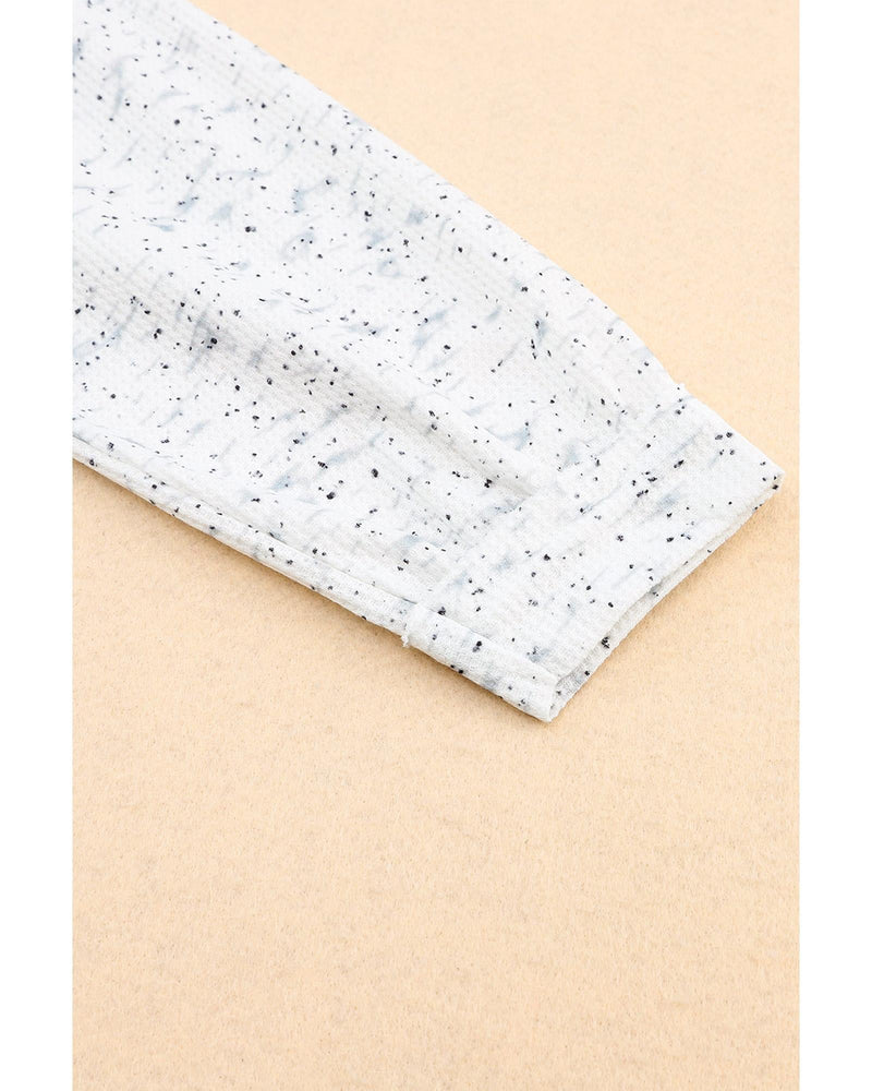 Azura Exchange Relaxed Rib Knit Long Sleeve Henley Top - S - NuSea