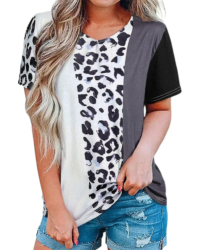 Azura Exchange Short Sleeve Color Block Top - M - NuSea