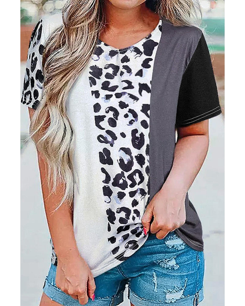 Azura Exchange Short Sleeve Color Block Top - S - NuSea