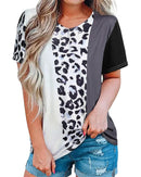 Azura Exchange Short Sleeve Color Block Top - S - NuSea