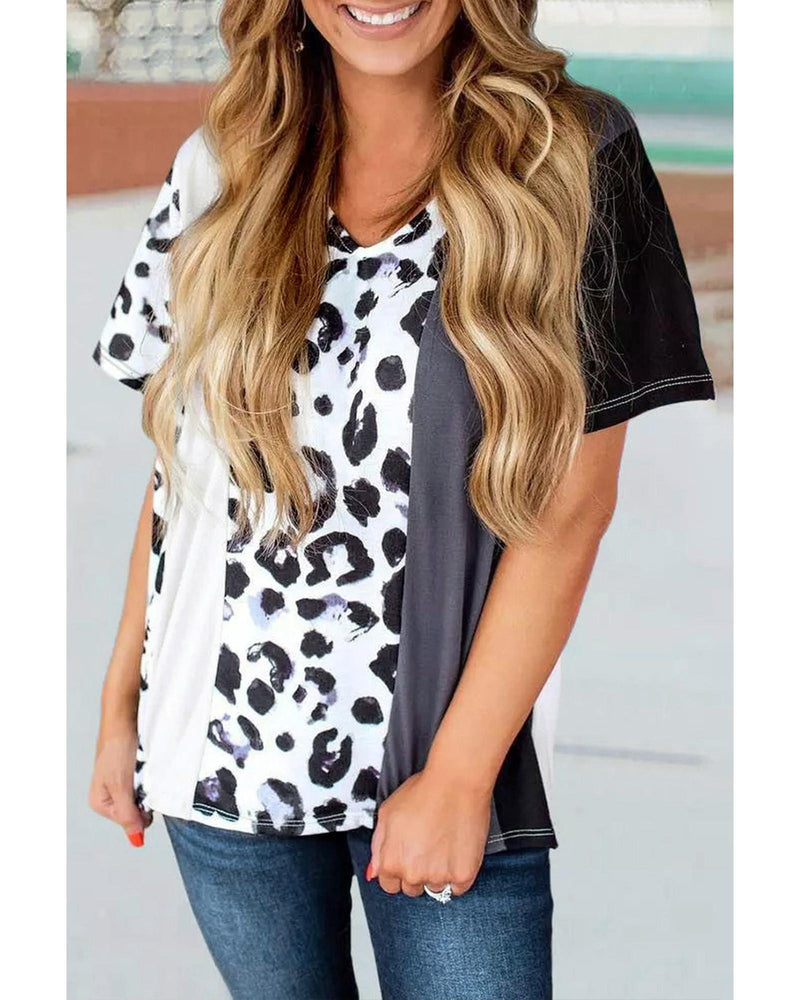 Azura Exchange Short Sleeve Color Block Top - S - NuSea