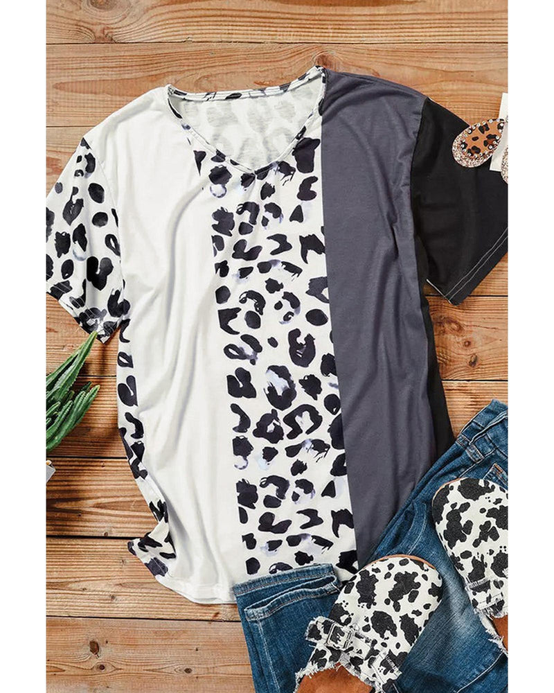 Azura Exchange Short Sleeve Color Block Top - S - NuSea