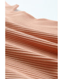 Azura Exchange Short Sleeve Rib Knit Top with Colorblock Stitching - S - NuSea