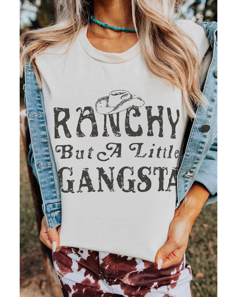 Azura Exchange Slogan Letter Print Short Sleeve T - Shirt - L - NuSea