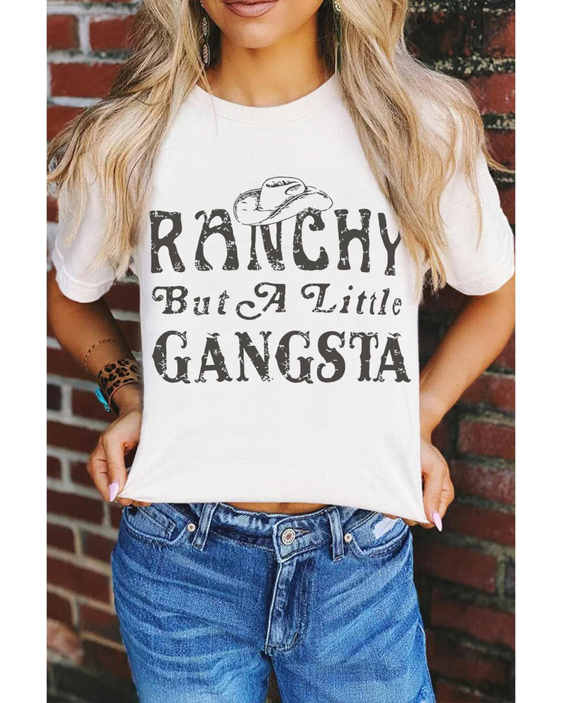 Azura Exchange Slogan Letter Print Short Sleeve T - Shirt - L - NuSea