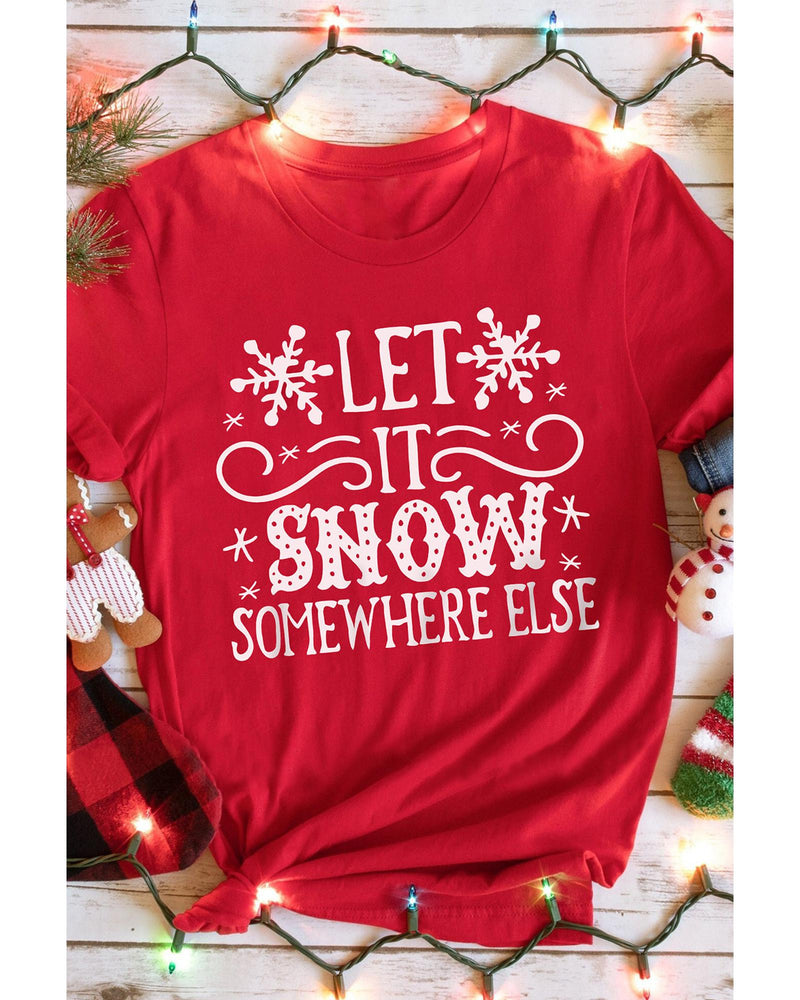 Azura Exchange Snowflake Print Graphic T - Shirt - S - NuSea