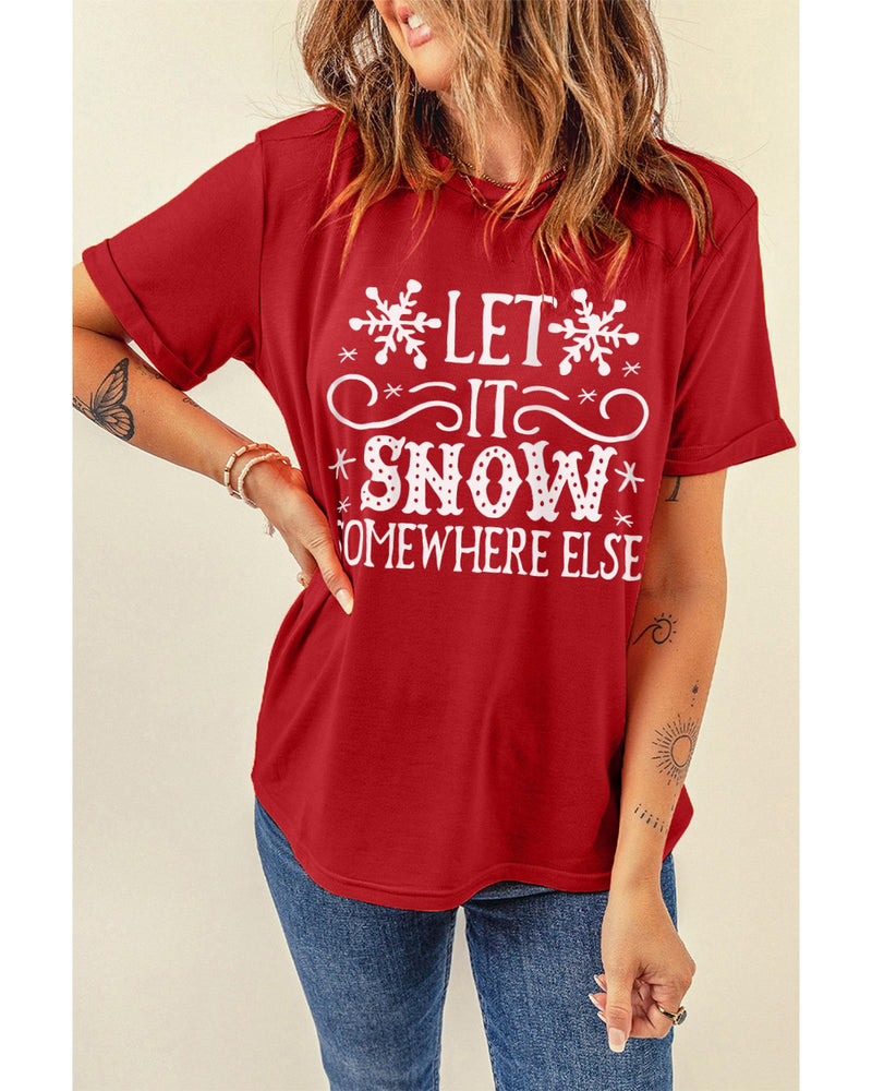 Azura Exchange Snowflake Print Graphic T - Shirt - S - NuSea