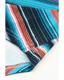 Azura Exchange Striped Crisscross Neck Short Sleeve Top - S - NuSea