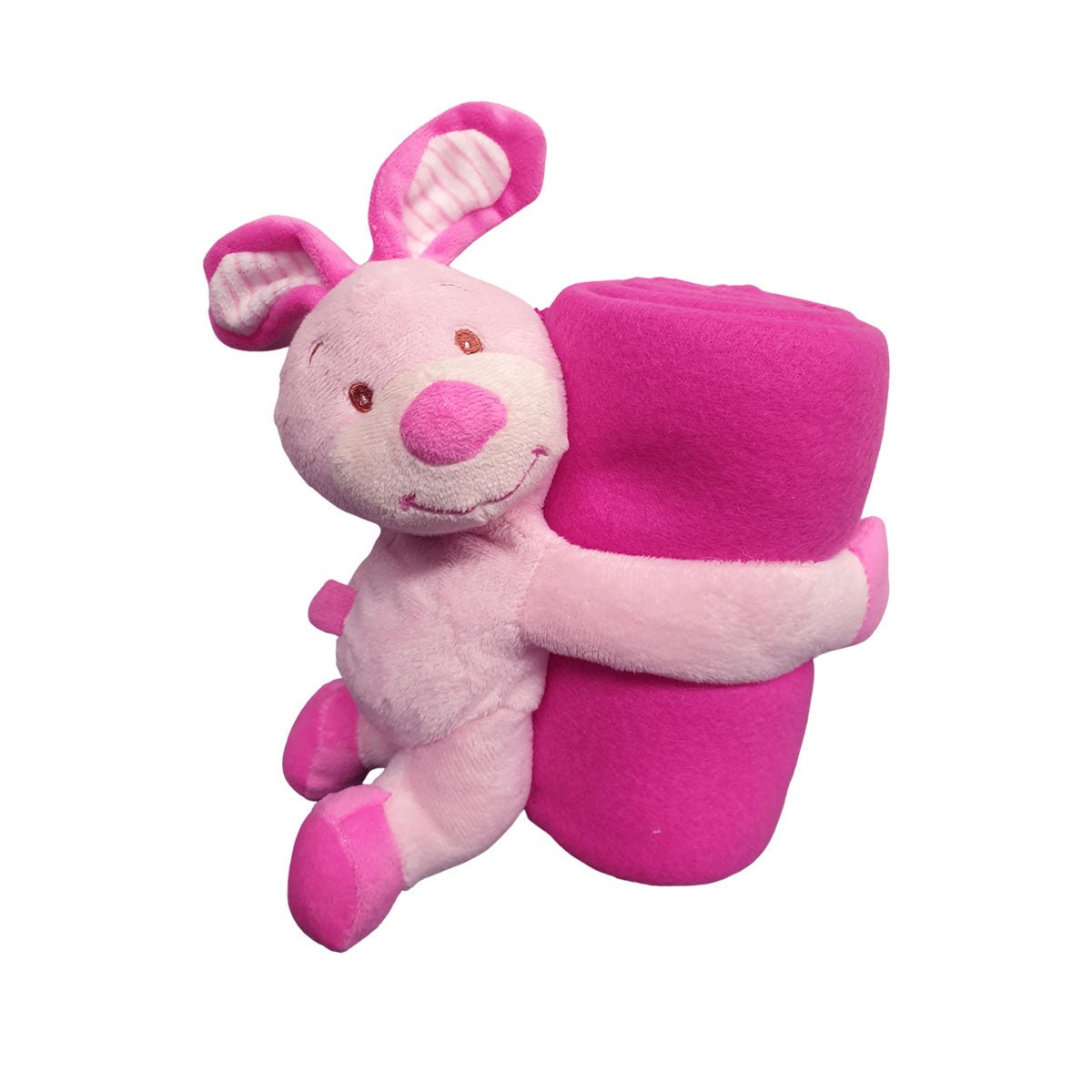 Baby Pink Blanket with Toy Bunny - NuSea