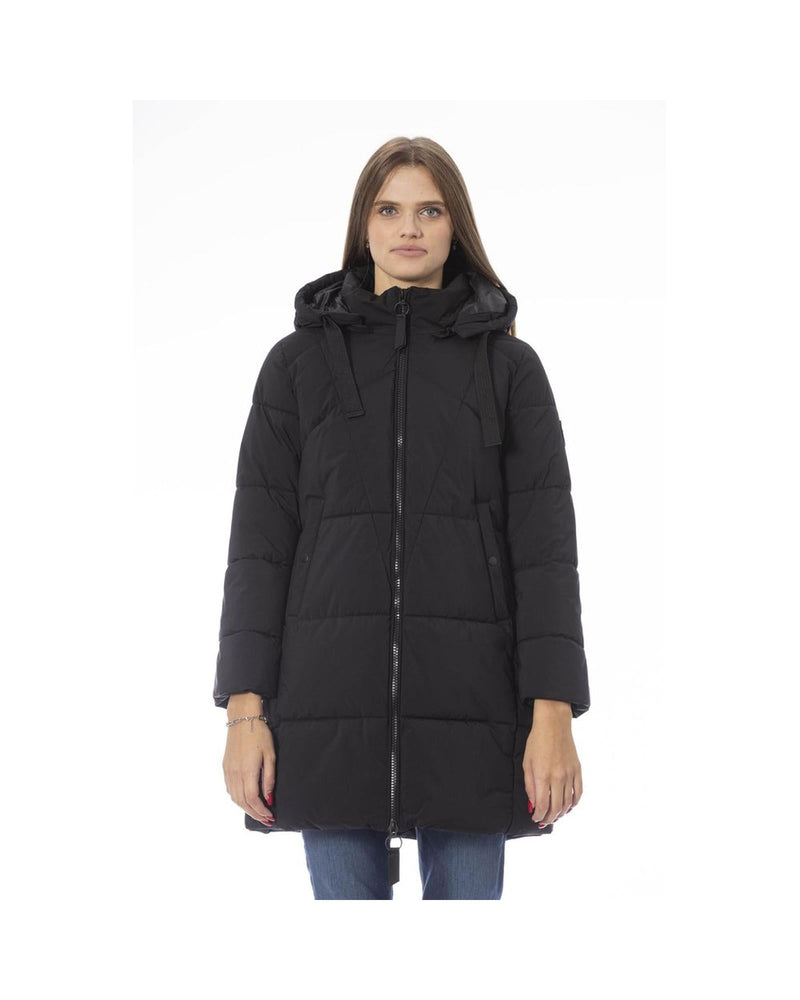 Baldinini Trend Women's Black Polyester Jackets & Coat - 3XL - NuSea