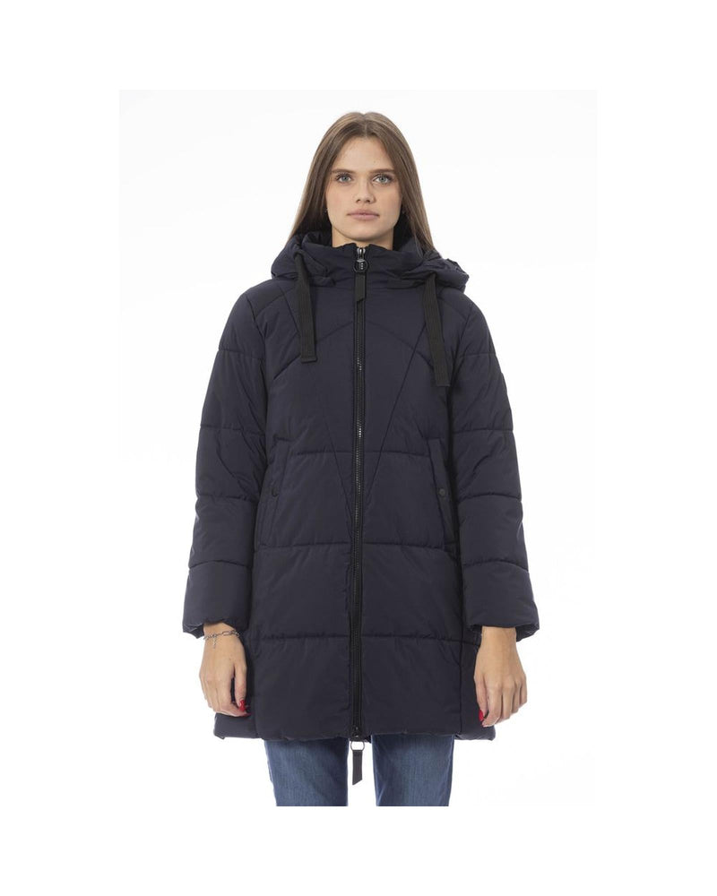 Baldinini Trend Women's Blue Polyester Jackets & Coat - XL - NuSea