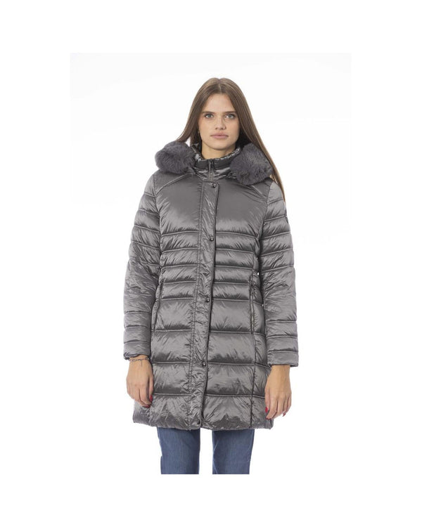 Baldinini Trend Women's Gray Polyester Jackets & Coat - M - NuSea