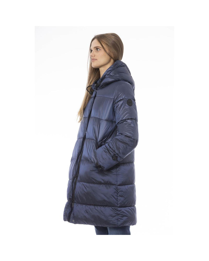 Baldinini Trend Women's Light Blue Nylon Jackets & Coat - L - NuSea