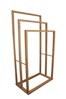 Bamboo Towel Bar Holder Rack 3 - Tier Freestanding for Bathroom and Bedroom - NuSea