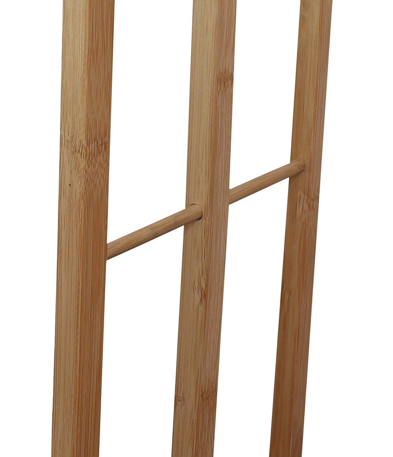 Bamboo Towel Bar Holder Rack 3 - Tier Freestanding for Bathroom and Bedroom - NuSea