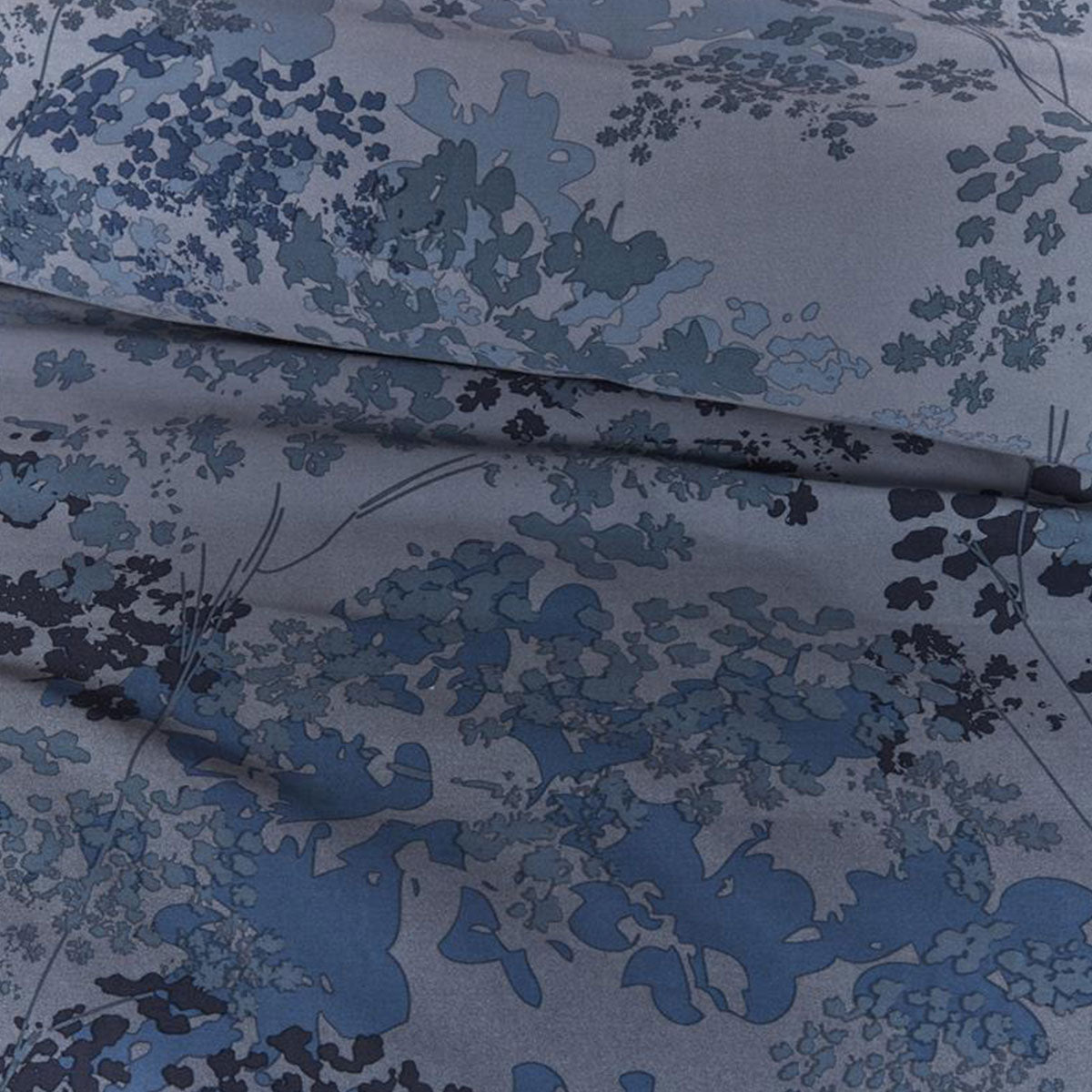 Bedding House Pantalla Blue Bamboo Cotton Quilt Cover Set Queen - NuSea