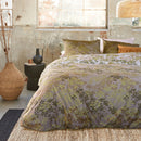 Bedding House Pantalla Green Bamboo Cotton Quilt Cover Set Queen - NuSea