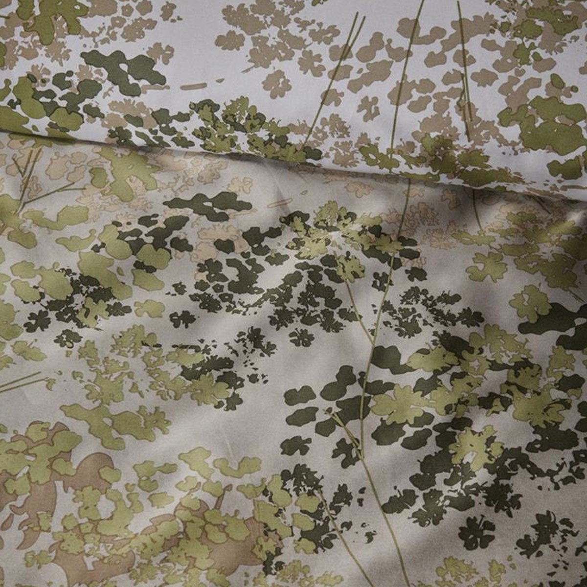 Bedding House Pantalla Green Bamboo Cotton Quilt Cover Set Queen - NuSea