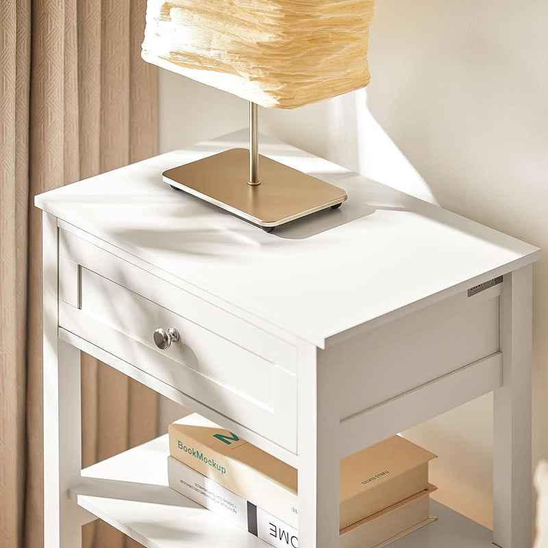 Bedside Table with Drawer Shelves - NuSea