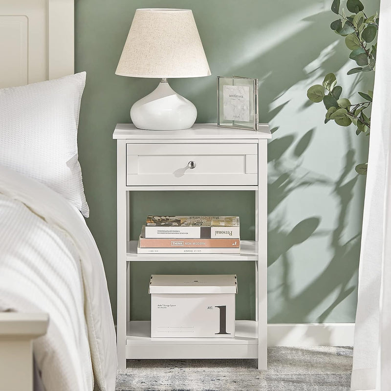 Bedside Table with Drawer Shelves - NuSea