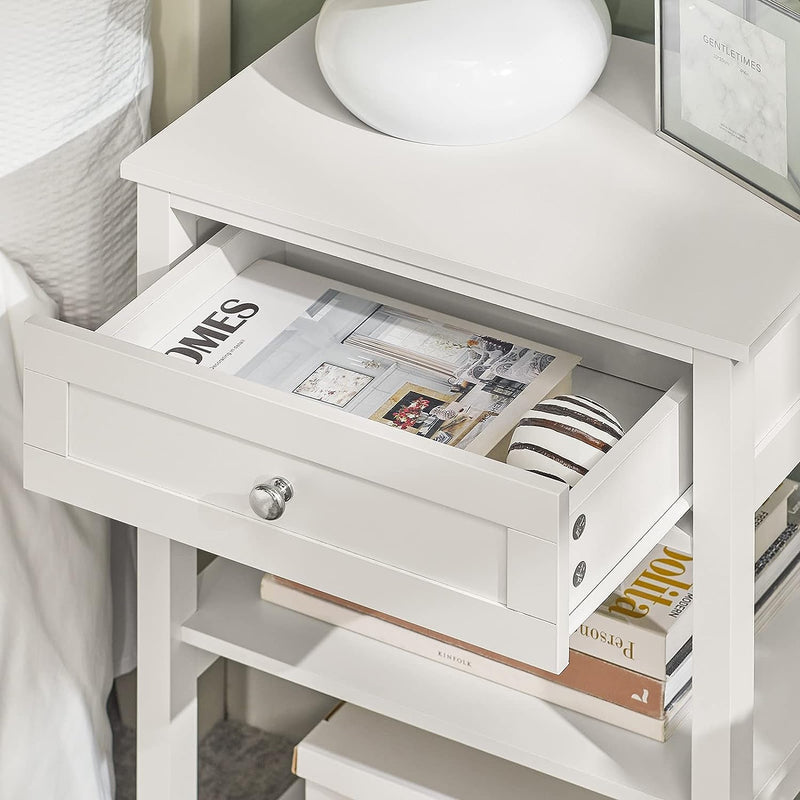 Bedside Table with Drawer Shelves - NuSea