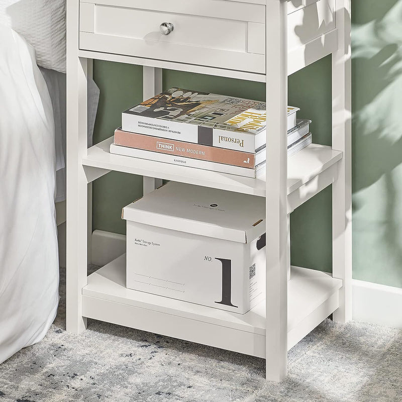 Bedside Table with Drawer Shelves - NuSea