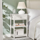 Bedside Table with Drawer Shelves - NuSea