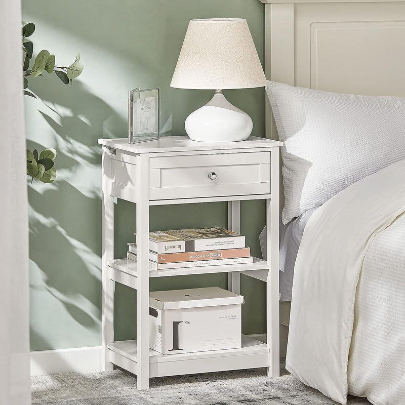 Bedside Table with Drawer Shelves - NuSea