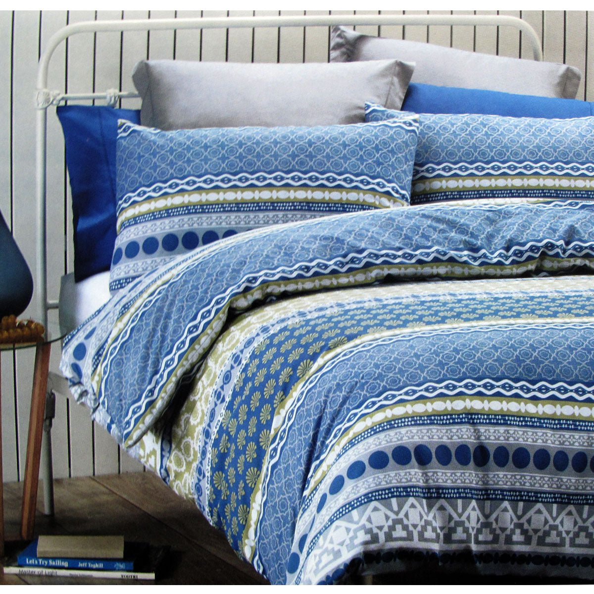 Belmondo Angelique Easy Care Quilt Cover Set Queen - NuSea