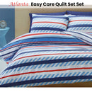 Belmondo Atlanta Striped Easy Care Quilt Cover Set King - NuSea