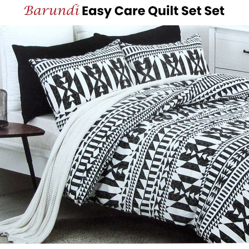 Belmondo Barundi Tribal Easy Care Quilt Cover Set Queen - NuSea