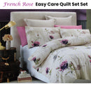 Belmondo French Rose Easy Care Quilt Cover Set Queen - NuSea