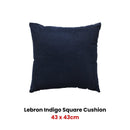 Bianca Lebron Indigo Jacquard Square Filled Cushion - NuSea