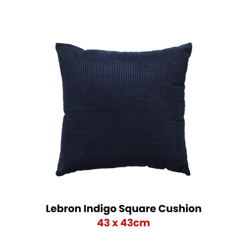 Bianca Lebron Indigo Jacquard Square Filled Cushion - NuSea