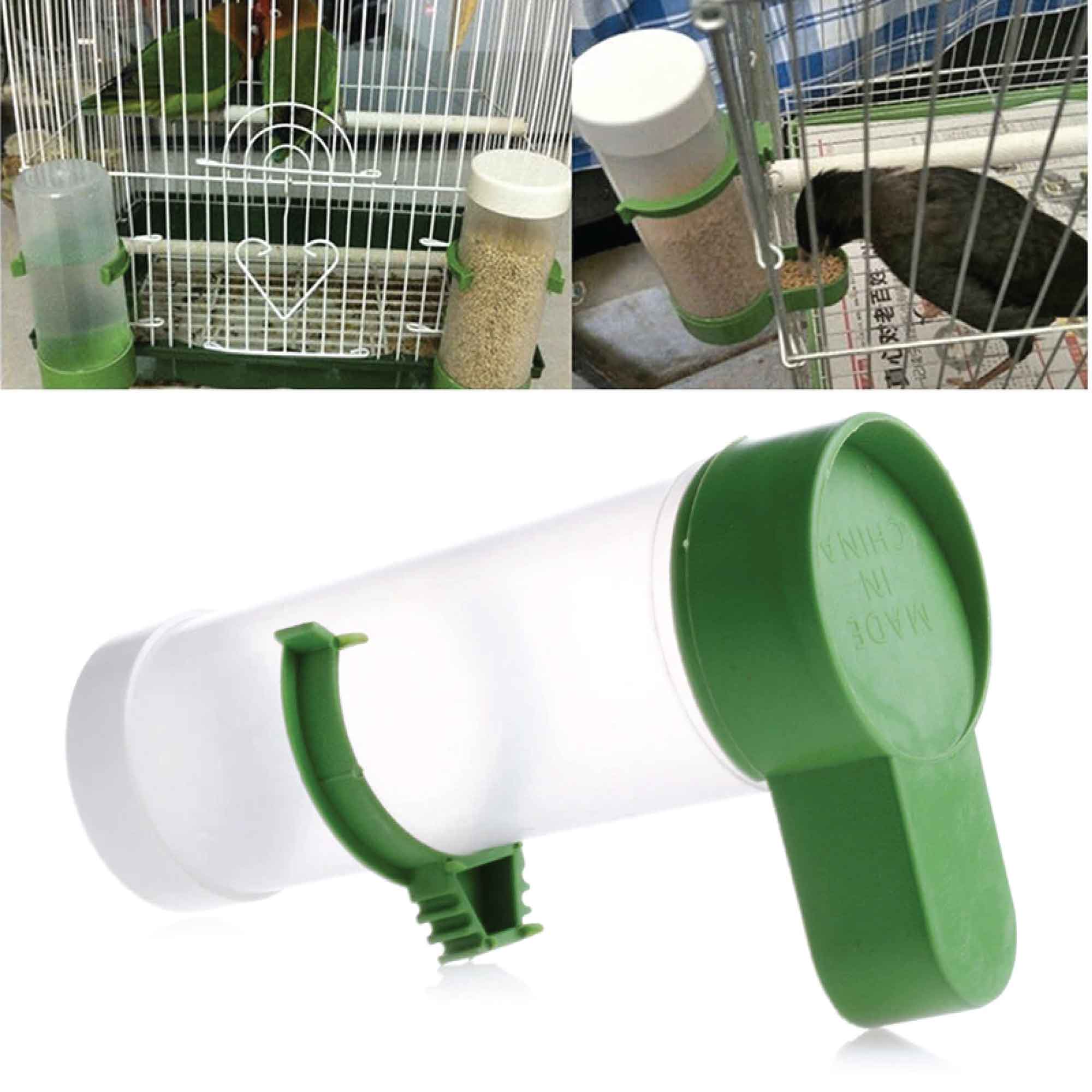 Bird Cage Food Dispenser Feeder Automatic Pet Parrot Budgie Cockatiel Aviary - NuSea