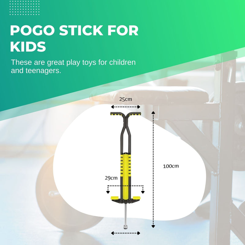 Black and Yellow Pogo Stick - Adult + Childrens Large Jumping Jackhammer Toy - NuSea