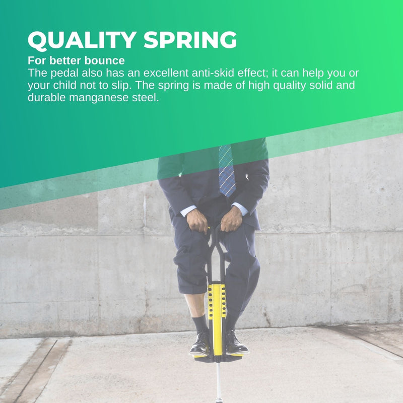 Black and Yellow Pogo Stick - Adult + Childrens Large Jumping Jackhammer Toy - NuSea