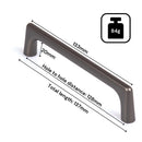 Black Zinc Kitchen Cabinet Handles Drawer Bar Handle Pull 128mm - NuSea