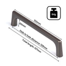 Black Zinc Kitchen Cabinet Handles Drawer Bar Handle Pull 128mm - NuSea