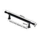Black Zinc Kitchen Cabinet Handles Drawer Bar Handle Pull 128mm - NuSea