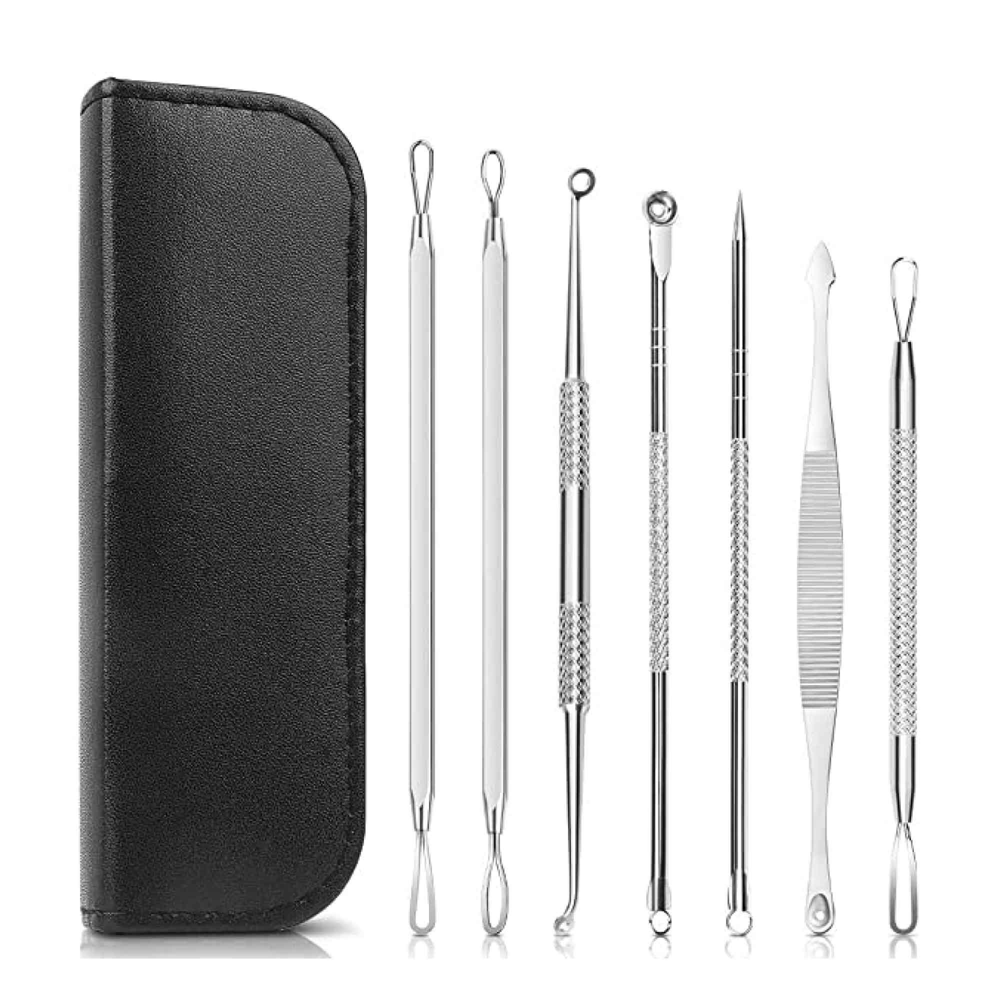 Blackhead Remover 7 Piece Tool Kit For Pimple Extraction Blemish Suction Removal - NuSea