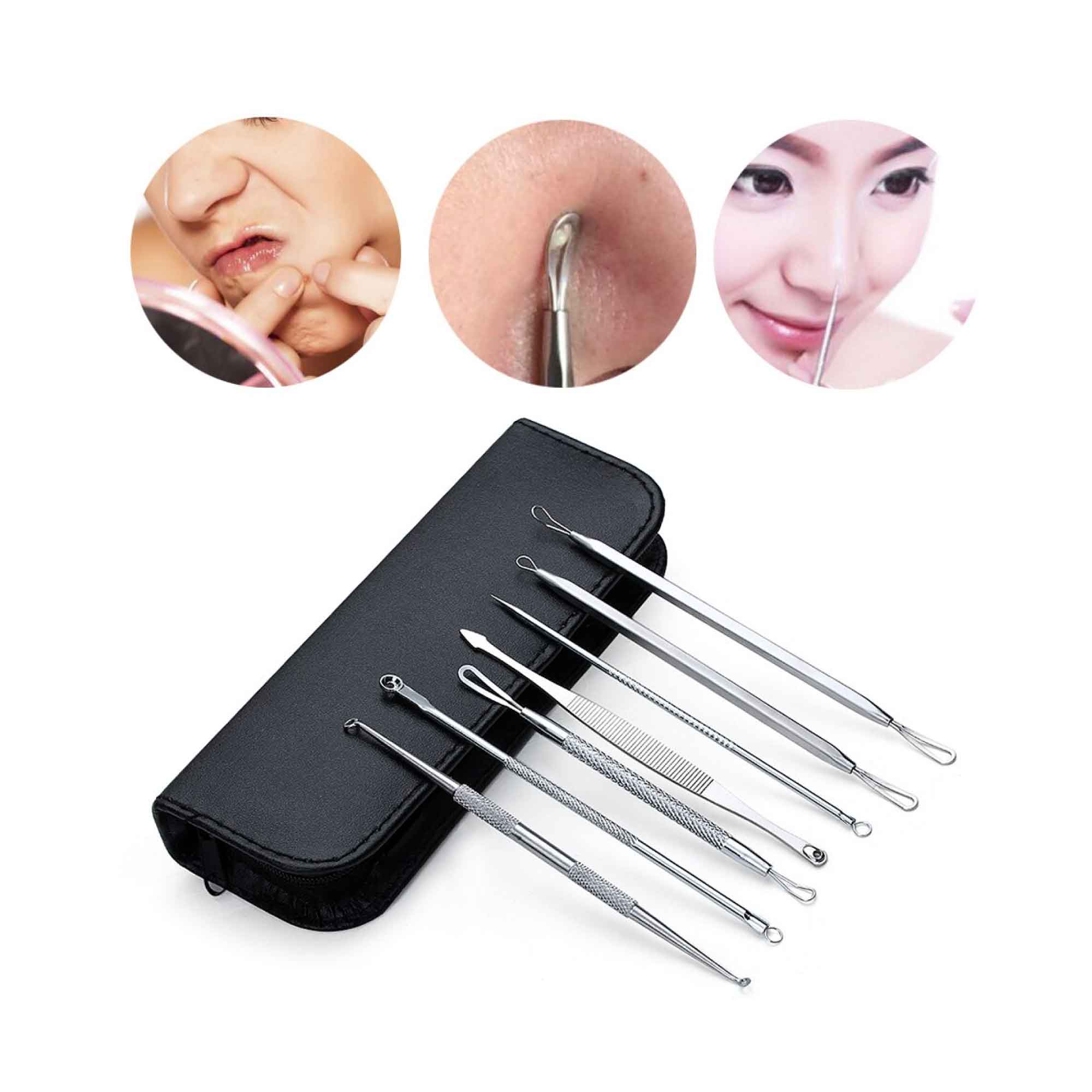 Blackhead Remover 7 Piece Tool Kit For Pimple Extraction Blemish Suction Removal - NuSea