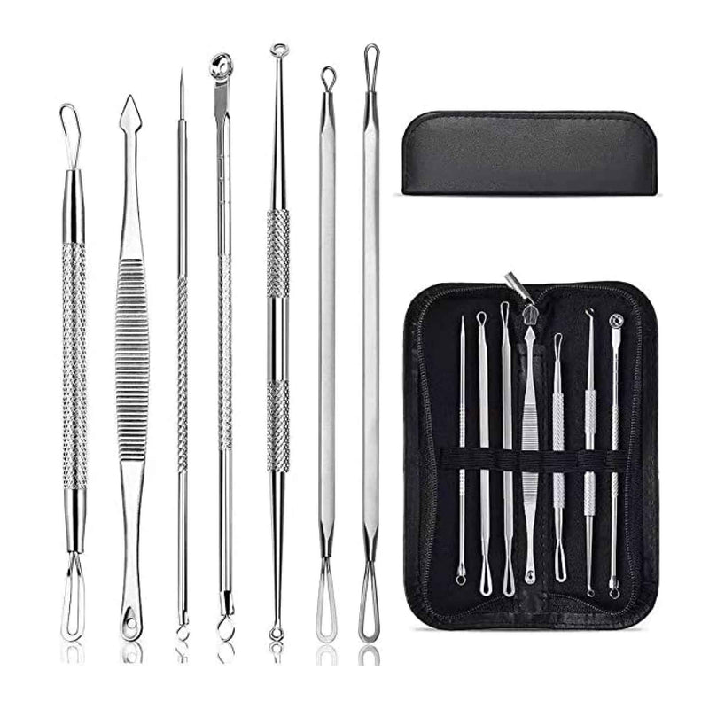 Blackhead Remover 7 Piece Tool Kit For Pimple Extraction Blemish Suction Removal - NuSea