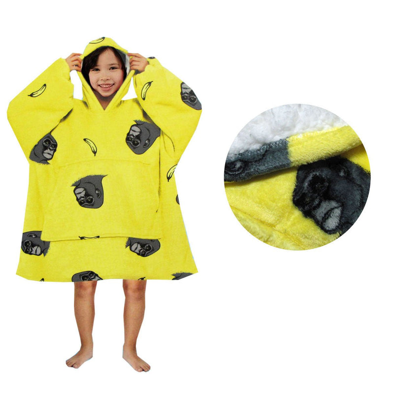 Blanket Hoodie with Sherpa Reverse Yellow King Kong - NuSea