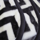 Bloomington 800GSM Greek Key Charcoal Winter Premium Quality 1 Ply Mink Blanket Queen - NuSea