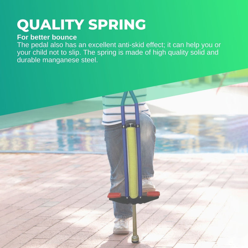 Blue Pogo Stick Kids - Childrens Jumping Jackhammer Exercise Hopper Toy - NuSea